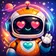 Colorful, expressive fantasy creature avatar with vibrant abstract design